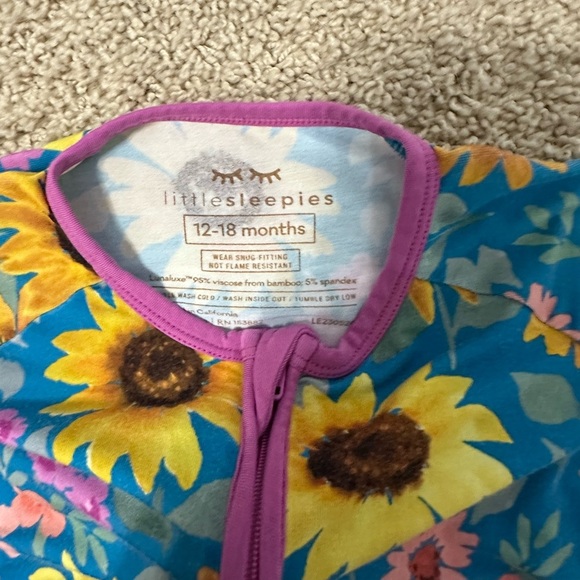 Little Sleepies Sunflower Fields Zippy - Picture 2 of 2
